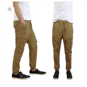 Galaxy By Harvic Mens 2XL Flex 4-Way Stretch Pants In Khaki